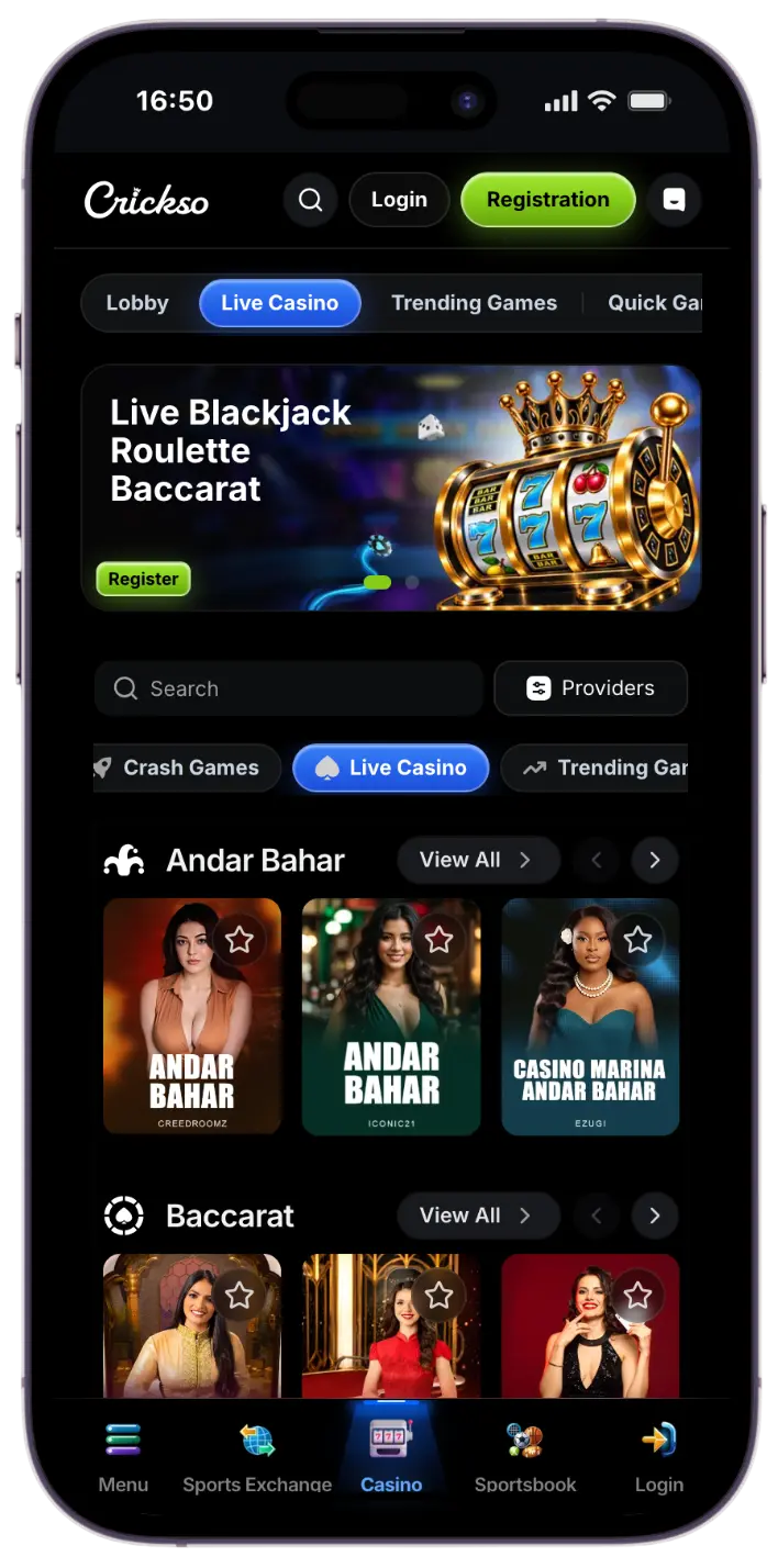 Crickso Live Indian Casino Dealers
